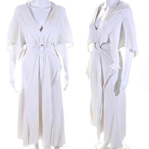 3.1 PHILLIP LIM • Cut-Out White Crepe Maxi Dress • Size 0